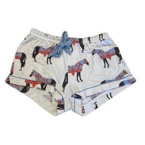 Katie Kime Horse Print Pajama Sleep Shorts Lounge Shorts XS Novelty Print